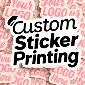 販促ギフト印刷用 カスタムダイカット 防水 PVCビニールロゴ グリッターメタルステッカー - Product Image 1