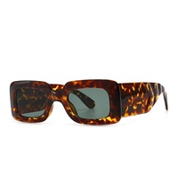 Logo personnalisé surdimensionné UV400 noir léopard coloré nuances lunettes de soleil style hip hop carré lunettes de soleil noir