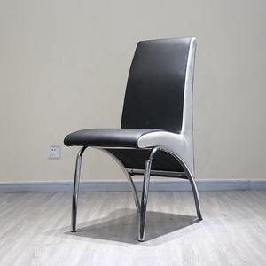 Chaises de salle à manger de restaurant en cuir PU noir à dossier haut vente en gros - Product Image 3