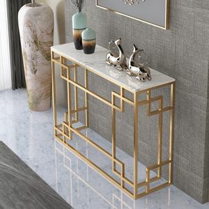 เฟอร์นิเจอร์บ้านห้องนั่งเล่นสี่เหลี่ยมผืนผ้าโต๊ะข้างขาหินอ่อนด้านบนทางเข้าโต๊ะคอนโซล - Product Image 2