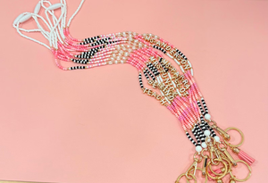 Cordón para profesores con cuentas de semillas y cierre de seguridad, ajustable, para el regreso a clases, personalizable con cuentas de letras - Product Image 5