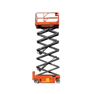 320kg Scissor Lift điện thủy lực Scissor di chuyển ngã ba bánh xe nền tảng