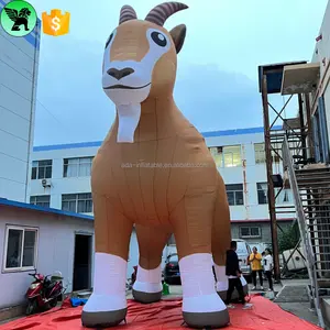 7m Tall Giant Inflatable Goat Animal Customized 22.96ft Holiday Promotional Inflatable Goat Cartoon For Event A10146
