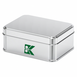 Rectangle <b>Tin</b> Can 100 ml Baklava <b>Sweet</b> Treats Box 60 x 95.0 x 22 mm 0.1 lt Slip Lid - Product Image 2