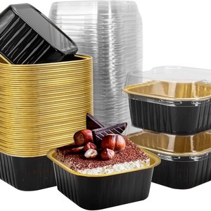 Ramequines Desechables de 10 oz, Paquete de 50, Cuadrados, Aptos para Horno/Microondas/Freidora de Aire, Aptos para Congelador, Vasos para Hornear, para Bodas y Fiestas - Blancos - Product Image 5