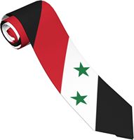 Cravate personnalisée avec drapeau de la Syrie, cravate de la paix, cravate de la Palestine, cravate du Liban