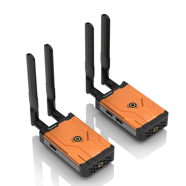 HOOMC 500m HD Wireless Extender Video 1 Transmitter to 6 Receivers Transmitter Receiver Display for Camera Live Streaming