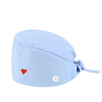 Bonnets de bloc opératoire en coton doublés de satin à nouer, motif dessin animé, accessoires médicaux unisexes, personnalisables, respirants, pour infirmières