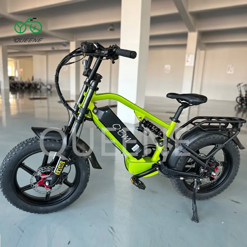 QUEENE Electric fat tire bike 48V 1000W ebike electric bike 20" bike electric