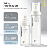 Flacon pulvérisateur transparent à fine brume de 60 ml et 100 ml avec pompe pour emballages de parfums, cosmétiques et produits de beauté