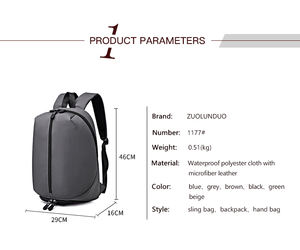 ZUOLUNDUO élégant sac à dos de sport étanche Polyester Tennis Gym polochon avec compartiment à chaussures ordinateur portable marche sac de sport - Product Image 4