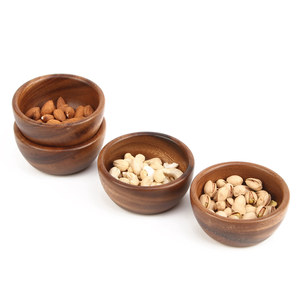 Tazón Pequeño <span class=keywords><strong>de</strong></span> <span class=keywords><strong>Madera</strong></span> <span class=keywords><strong>de</strong></span> Acacia Natural para Aperitivos, Salsas, Frutos Secos, Dulces, Aceitunas, Semillas, Postres y Más - Product Image 2