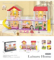 Offre Spéciale jouets éducatifs semblant 2023 bricolage maison de poupées série avec poupée, chiens mignons et accessoires de meubles miniatures pour les filles