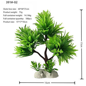Melhores Vendas Atacado Novas Plantas Aquáticas Decorações de Aquário com Base de Cerâmica e Resina Pequenas Árvores Plantas Aquáticas - Product Image 6