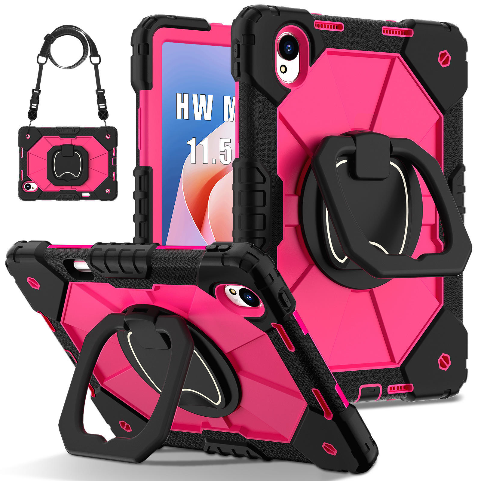 สีดำ กุหลาบแดง -สำหรับ Huawei Matepad 11.5s