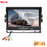 Monitor Mobil IPS 7 Inci AHD CVBS Layar 500cd untuk Kaca Depan/Dasbor, Layar Video untuk DVR Mobil, Truk, Bus