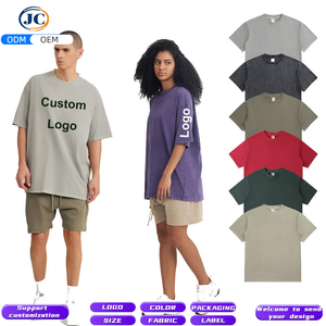 T-shirt unisexe Joychuang haut de gamme rétro, impression numérique personnalisée, grande taille, design de <span class=keywords><strong>logo</strong></span>, tricoté, usage quotidien, impression DTG graphique - Product Image 1