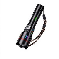 Lampe torche laser blanche 350+ lumens Portée du faisceau 500m+ Fonction zoom Indice de protection IP65 Camping Longue durée de vie de la batterie Format compact Mini