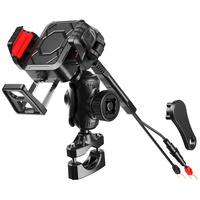 Support de téléphone pour moto anti-vibration 12V à 24V avec chargeur à induction