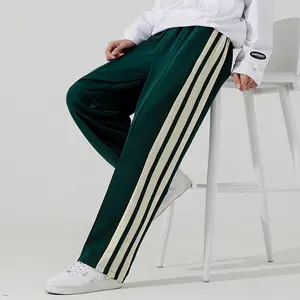 High Quality Men's Spring& Autumn All-match Sweat Stripe Pants Trend Long Wide-leg Loose Straight Casual Pants