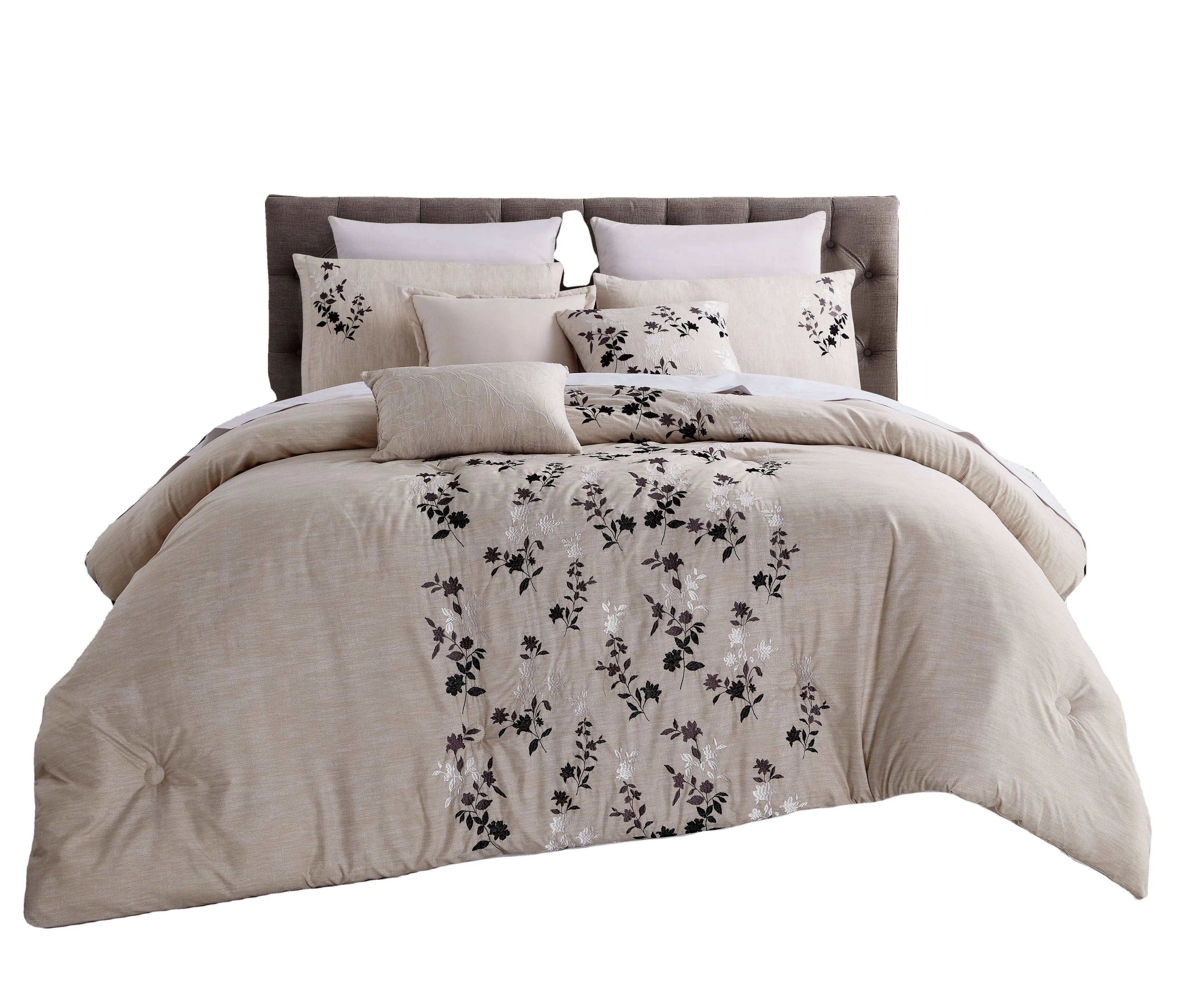 Роскошные Стильные комплекты постельного белья с вышивкой 4 сезона комплект из 8 одеял 2 наволочки 3 декоративных подушки