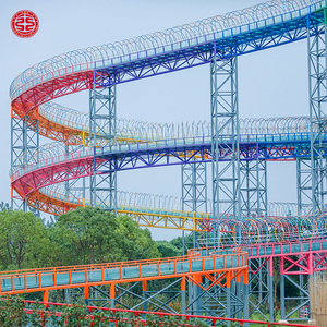 Zone panoramique personnalisée <span class=keywords><strong>parc</strong></span> d'attractions attraction grand toboggan à dérive longue glissade d'eau en verre pour lieu touristique - Product Image 2