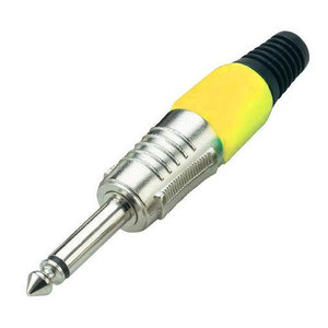 Conector Mono Jack de 6.3mm Amarillo, Conector Macho para Audio - Product Image 1