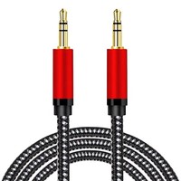 Câble auxiliaire blindé en PVC plaqué or 3,5 mm mâle-mâle pour voiture, audio stéréo sans perte, prise jack pour haut-parleur, longueur personnalisable