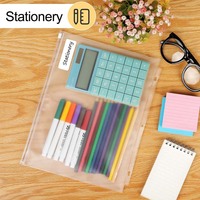 Dossier en PVC transparent pochette à feuilles mobiles 8-1/2 "x 11 sacs de rangement de classement de documents taille lettre 3 trous classeur fermeture éclair dossier de poche