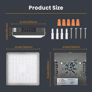 NOUVEAU ETL IP65 Étanche Éclairage Extérieur Aluminium Carré LED Auvent Lumière pour Entrepôt <span class=keywords><strong>Cartport</strong></span> Garage Rue - Product Image 6