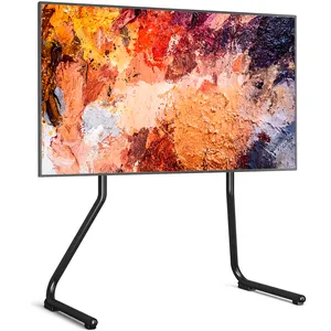2023 Artistic Easel 85 inch TV Stands with Mounts , Alloy Steel Tall and Wide Holder with Two Legs, Floor TV Stand