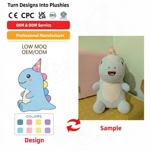 Proveedor de Juguetes de Peluche Personalizados, Muñecos de Peluche, Sombrero de Fiesta, Dinosaurio, CRlckETGURU, Llavero de Muñeca Personalizada, Panda Dor Saiki k, Peluche Personalizado - Product Image 1