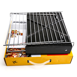 Parrilla de barbacoa de carbón portátil ahumador parrillas de barbacoa al aire libre Navidad espacio fiesta Halloween viaje cerveza china descuento - Product Image 6