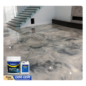 Revestimiento Epóxico Ecológico de 2 Componentes Resistente a los Arañazos, Resina Transparente Autonivelante, <span class=keywords><strong>Piso</strong></span> de Porcelana Líquida <span class=keywords><strong>para</strong></span> Aplicar con Brocha - Product Image 6