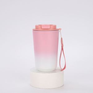 <b>Large</b> Capacity Gradient Color Outdoor Handle Tumbler 30oz Stainless Steel Car <b>Mug</b> Travel Gift Cup - Product Image 6