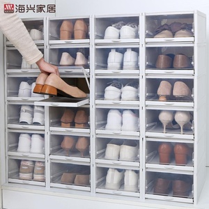 Scatola Portascarpe in Plastica Trasparente Haixin 3, Grande Formato, Facile da Assemblare, con Cassetto per Uomo - Product Image 5