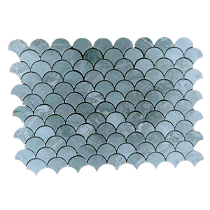 물고기 스케일 타일 광택 대리석 모자이크 타일 벽 클래딩을위한 천사 옥 에메랄드 그린 - Product Image 1
