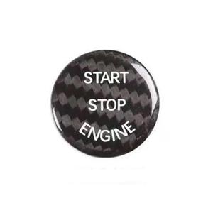 Carbon Fiber Start Stop <b>Push</b> <b>Button</b> Engine Ignition <b>Switch</b> Protective Sticker for BMW F10 F20 F15 F21 F32 F36 F02 F11 F90 F48 - Product Image 1