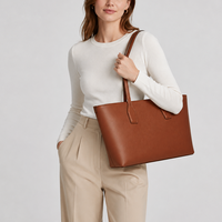 Sac fourre-tout à bandoulière en cuir véritable de grande femmes Sacs à OEM de luxe haut de de créateur minimalistes pour dames
