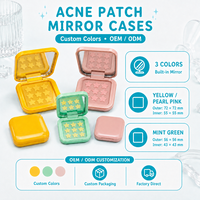 Étui miroir personnalisé pour patchs anti-acné OEM ODM, autocollants hydrocolloïdes pour boutons, soin nettoyant les imperfections pour peaux normales, traitement localisé des taches