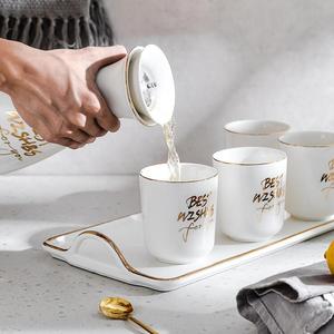 Africains en céramique avec couvercle et bec de protection, <span class=keywords><strong>Carafe</strong></span> à eau Pour réfrigérateur, pichet à eau, distributeur de bouteilles, <span class=keywords><strong>1l</strong></span> - Product Image 6