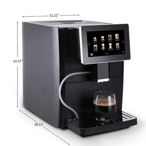 Preparazione americana Cappuccino Latte Macchiato piatto Espresso bianco completamente automatico macchine da caffè Espresso con LED Touch Screen - Product Image 3
