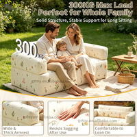 Canapé gonflable portable avec housse en tissu amovible et lavable, fauteuil gonflable, canapé double pour l'extérieur, le glamping et la maison