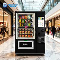 Distributeur automatique de boissons et de collations réfrigérés intelligents, service 24h/24, écran tactile, système de paiement multiple, usage commercial
