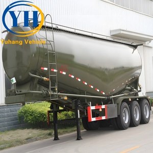 Achetez une remorque silo à 3 essieux à vendre près de chez moi |   Remorque citerne à ciment de 50 tonnes 60 tonnes avec suspension pneumatique |   Garantie dix ans - Product Image 2