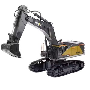 Huina 1592 Excavatrice RC en plastique 12+ canaux, rotation à 680 degrés, modèle 1/14, effets sonores et lumineux, distance de contrôle supérieure à 25 m, 7,4 V - Product Image 1