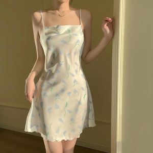 All'ingrosso estate bretelle per camicia da <span class=keywords><strong>notte</strong></span> sottoveste per le donne taglie forti stampato a pois Sexy biancheria da <span class=keywords><strong>notte</strong></span> in raso san valentino - Product Image 2