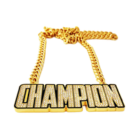 Guancrown Champion MVP Chaîne Prix Collier Fantaisie Football Ceinture Trophée Football Softball Équipes Enfants Alliage Mode Pendentifs