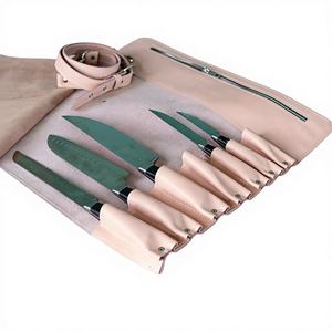 Sac de Voyage pour Couteaux de Chef en Cuir Véritable de Luxe, Anti-Odeur, Protection Robuste, Organisateur de Cuisine Professionnel LSKR-0058 - Product Image 1