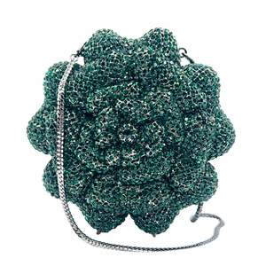 กระเป๋าคลัทช์งานปาร์ตี้ประดับดอกไม้และคริสตัลสำหรับผู้หญิง กระเป๋าถือสำหรับงานแต่งงาน งานเลี้ยงค็อกเทล และงานพรอม - Product Image 3